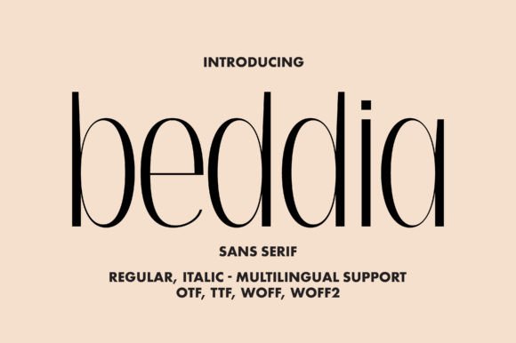 Beddia Sans-Serif-Schriftarten Schriftart Von Minimalistartstudio