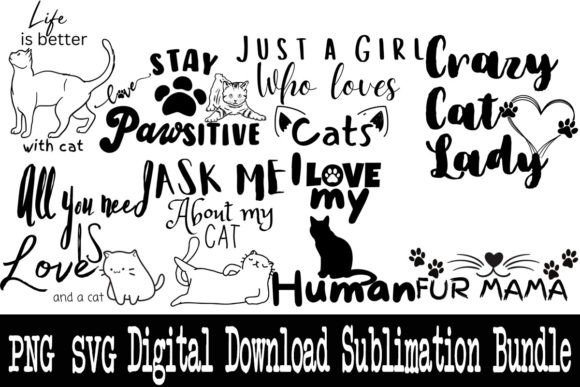 Cat Quote SVG Bundle Graphic Crafts By Emikoworkstudio