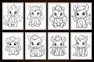 Cute Baby Dragon Coloring Book Pages-KDP Afbeelding Kleurplaten & Kleurboeken voor Kinderen Door E A G L E 4
