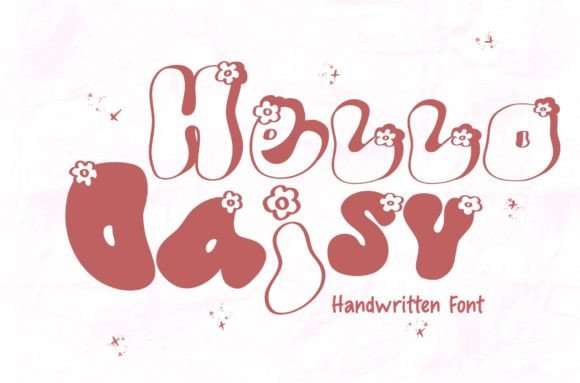 Hello Daisy Czcionki Dekoracyjne Czcionka Przez PeamCreations