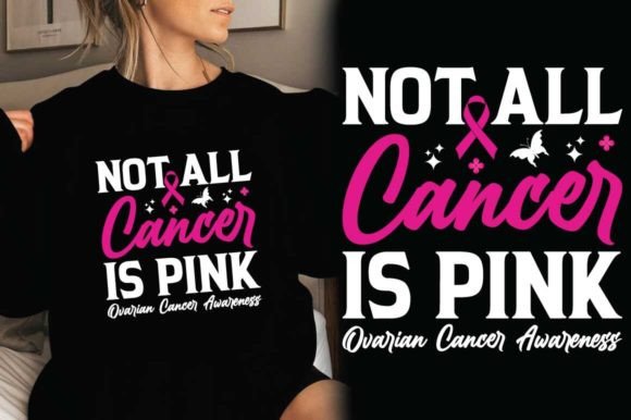 Not All Cancer is Pink Ovarian Cancer Illustration Designs de T-shirts Par almamun2248