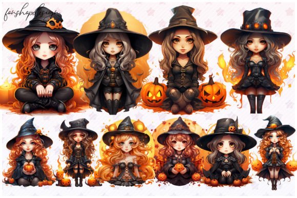 Witchcraft Halloween Clipart Graphic AI Graphics By FonShopDesign