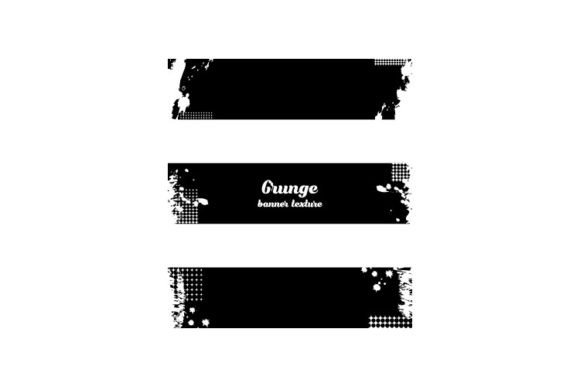 Set of Black Grunge Halftone Concept Graphic Illustrations By Muhammad Rizky Klinsman