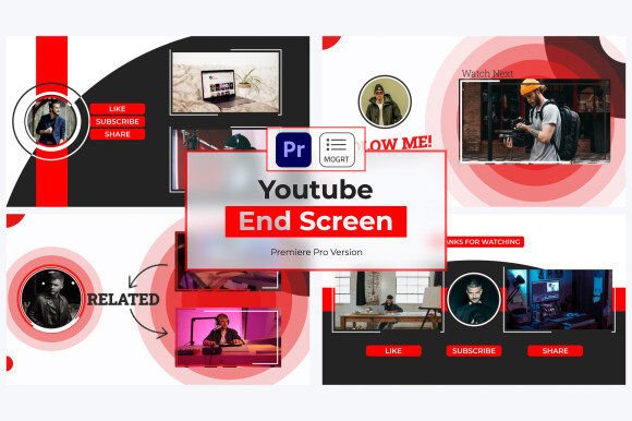 Youtube End Screen | Premiere Pro Graphic Motion Graphics By gatamotion