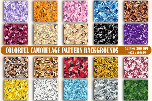 Colorful Camouflage Pattern Backgrounds Gráfico Fondos Por Lazy Sun