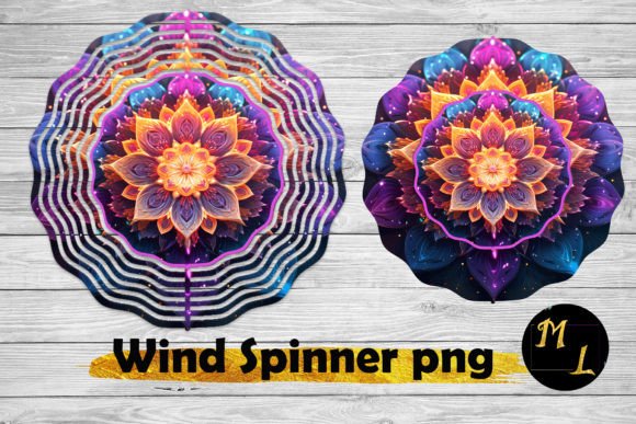 Mandala Wind Spinner Design Graphic AI Illustrations By daryaboska