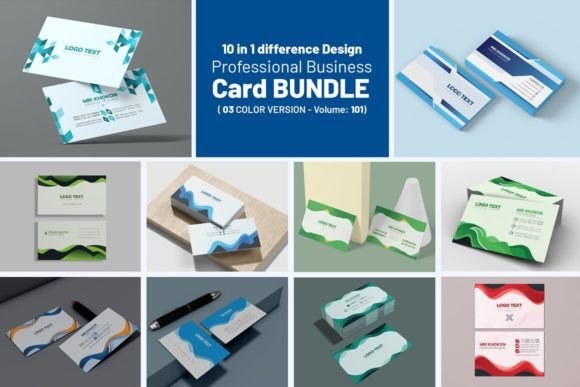 Minimalist Business Card Bundle Graphic Actions & Presets By mristudio