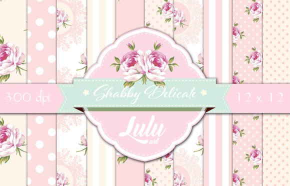 Shabby Delicate Papers Graphic Patterns By luludesignart