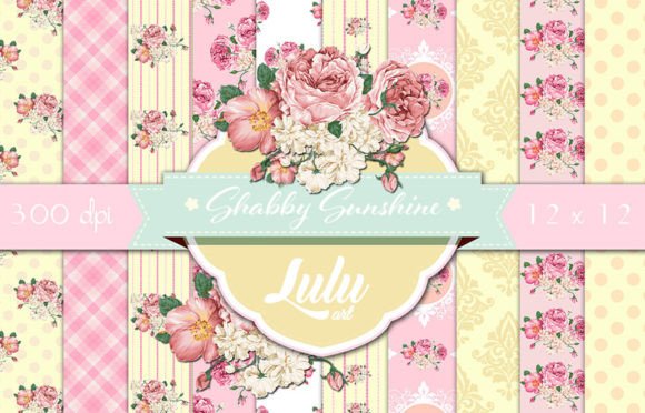 Shabby Sunshine Papers Graphic Patterns By luludesignart