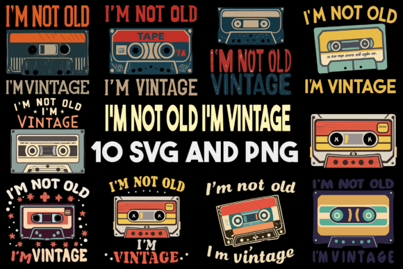 I'm Not Old I'm Vintage Illustration Designs de T-shirts Par krasnevchik