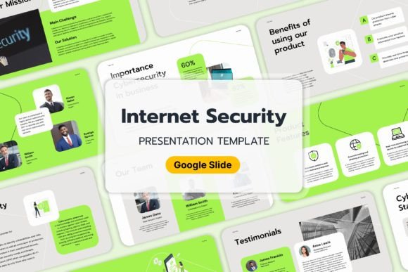 Internet Security - Google Slides Graphic Presentation Templates By Moara