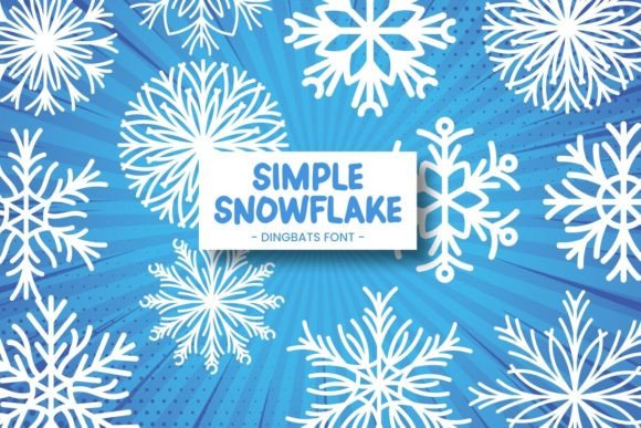 Simple Snowflake Fuentes Dingbats Fuente Por Pian45