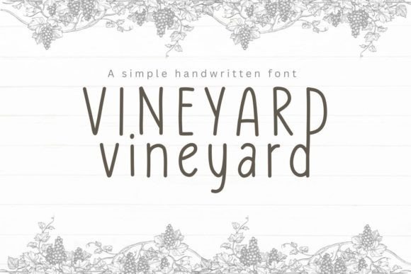 Vineyard Script & Handwritten Font By chiraa.design