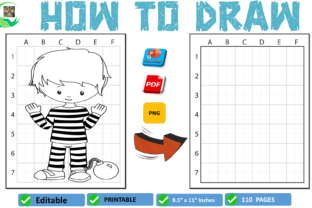 Young Dreamers: Learn to Draw Boys Gráfico Páginas y libros de colorear para niños Por AME⭐⭐⭐ 1