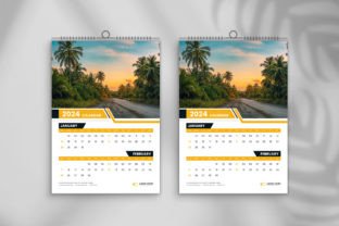 2024 Wall Calendar Design Template Graphic Print Templates By TanmoyTopu_Pro