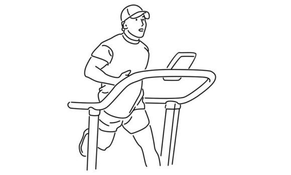 Run with Treadmill Graphic Illustrations By barnawi26