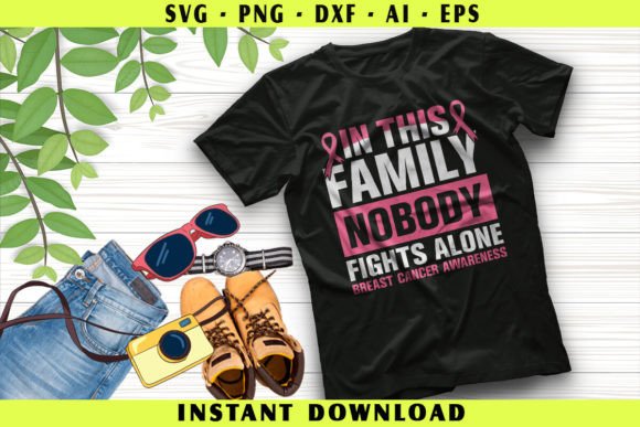 In This Family Nobody Fights Alone Graphic T-shirt Designs By Graphics BD