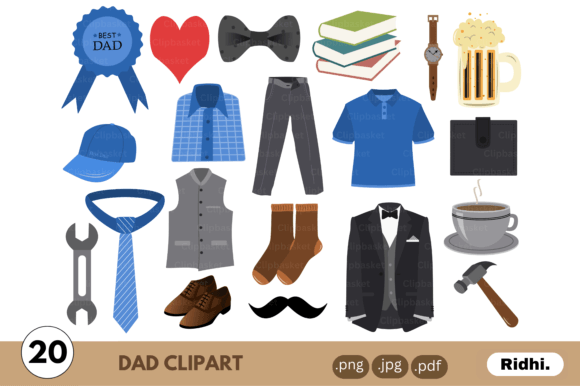 Father's Day Clipart Bundle Graphic Crafts By Ridhikumari