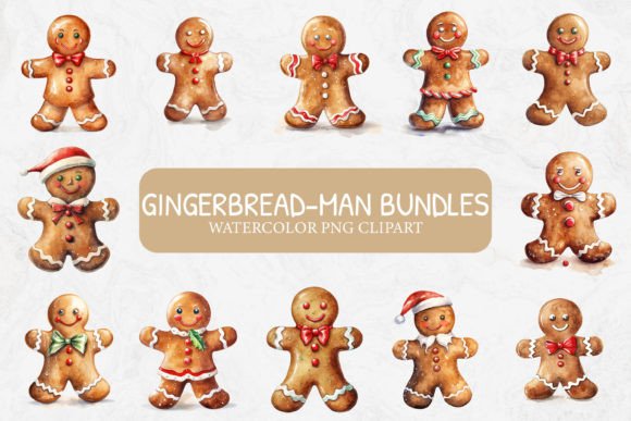 Gingerbread Men Graphic Illustrations By Imaginiac