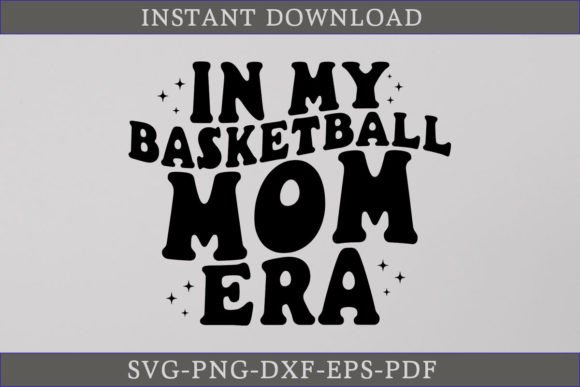 In My Basketball Mom Era Retro SVG Shirt Graphic T-shirt Designs By CraftDesign
