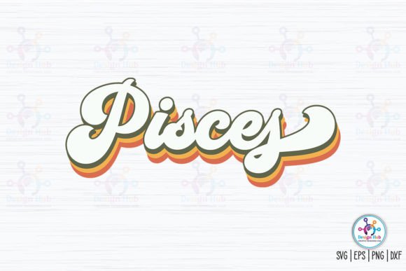 Pisces Retro SVG Gráfico Manualidades Por DesignHub103