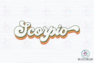 Scorpio Retro SVG Gráfico Manualidades Por DesignHub103 1