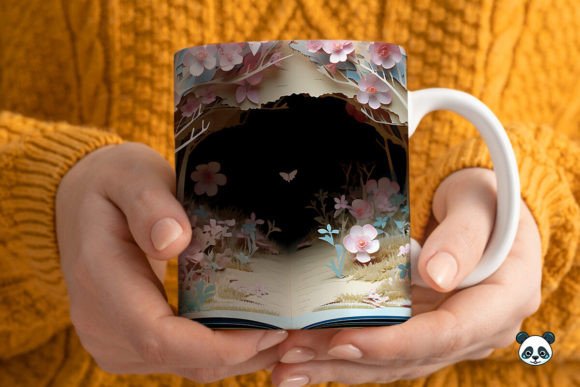 3D Book Mug Wrap Sublimation Graphic Crafts By Pandastic