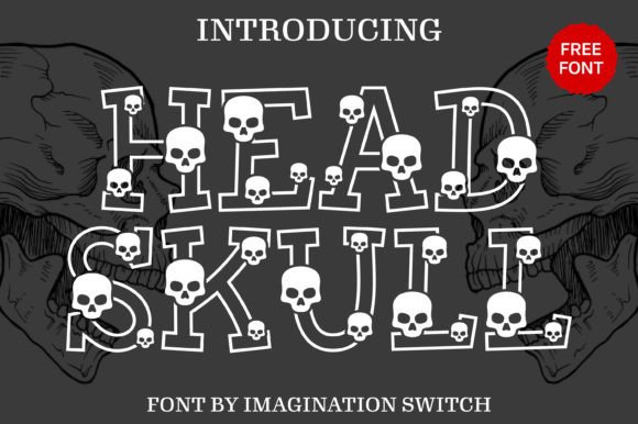 Head Skull Display Font By Imagination Switch