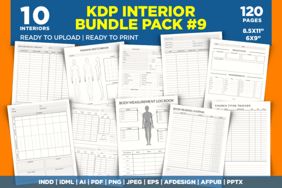 KDP Interior Bundle Pack #9 Illustration Intérieurs KDP Par RenatoRi Designs