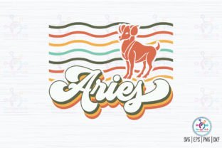 Aries Retro SVG Gráfico Manualidades Por DesignHub103 1