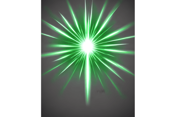 Green Light Burst Gráfico Gráficos IA Por L. M. Dunn