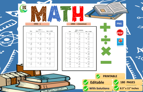 The Fantastic Math Master Challenge Graphic KDP Interiors By AME⭐⭐⭐