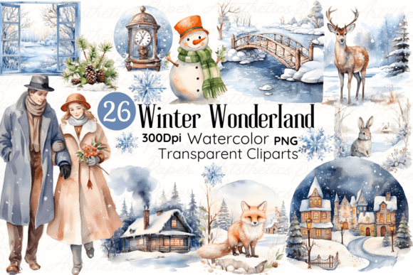 Winter Wonderland Clipart Winterland PNG Graphic Illustrations By Paper Artsthetics