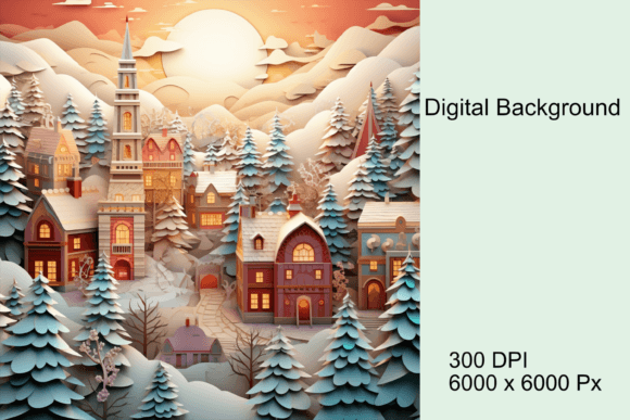 3D Abstract Christmas Winter Scene Graphic AI Illustrations By StellarMockups&Graphics