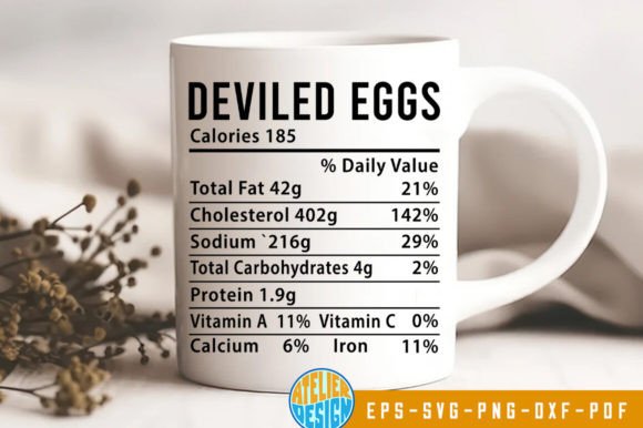 Deviled Eggs Nutrition Facts Svg Grafica SVG 3D Di Atelier Design