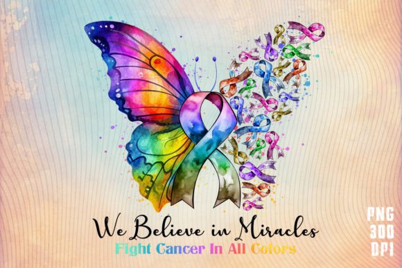 Fight Cancer in All Colors Miracle Shirt Gráfico Plantillas de Impresión Por october.store
