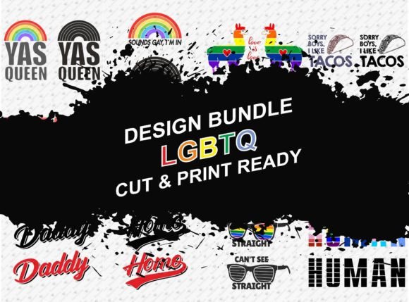 LGTBT Pride 11 Graphics T-shirt Bundle Graphic T-shirt Designs By TeeDesignery