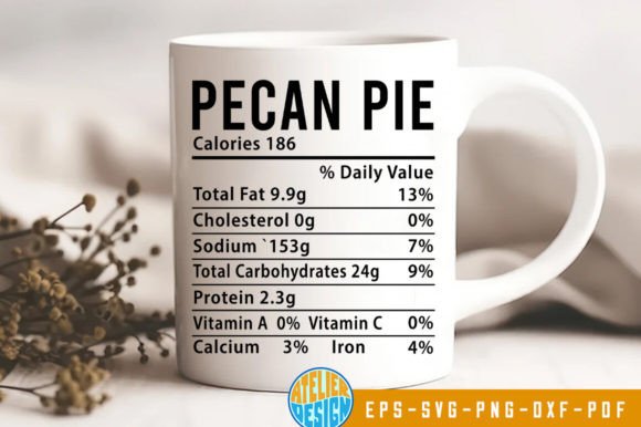 Pecan Pie Nutrition Facts Svg Grafica SVG 3D Di Atelier Design