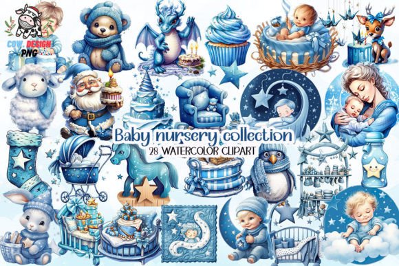 Baby Nursery Collection Clipart PNG Graphic Illustrations By COW.design