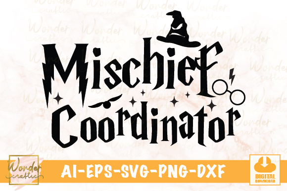 Mischief Coordinator Gráfico Ilustrações para Impressão Por Wondercraftic