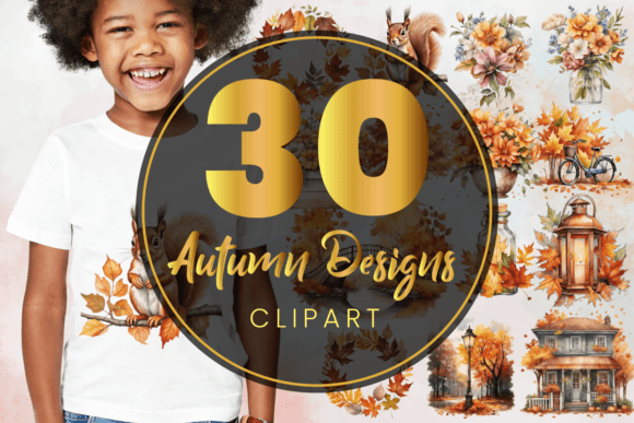 Watercolor Fall Cliparts Bundle PNG Graphic Crafts By Wassim Designs