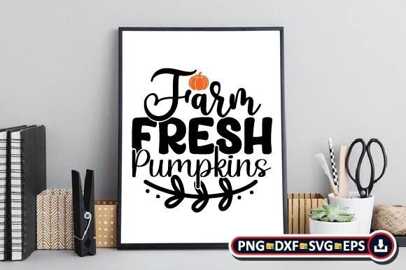 Farm Fresh Pumpkins Gráfico Manualidades Por CraftsSVG