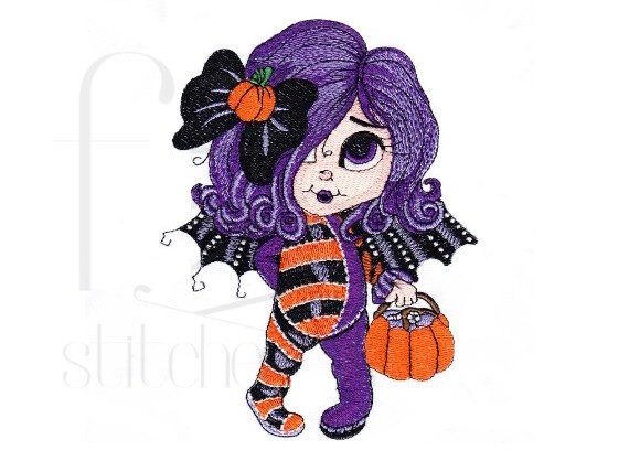 Bashful Boo Halloween Halloween Diseño de Bordado Por Funky Stitches