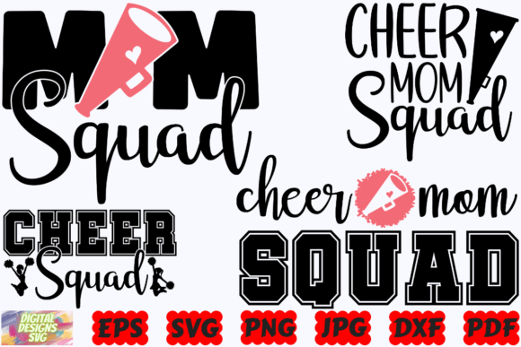 Cheer Mom Squad SVG | Cheer Mom SVG |PNG Graphic Crafts By DigitalDesignsSVGBundle