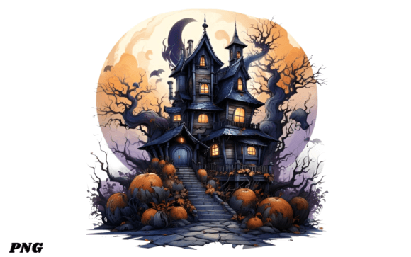 Halloween House Graphic Illustrations By NESMLY