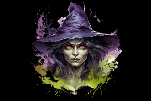 Halloween Witch Grafik Druckbare Illustrationen Von NESMLY 2