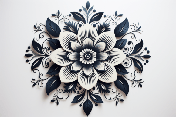 Mandala Vector Abstract Floral Elements Grafica Illustrazioni Stampabili Di saydurf