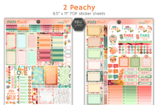 Minty Peach - Planner Sticker Sheets Graphic Crafts By KRLC Studio 2