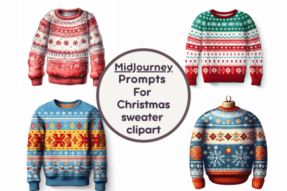 Prompts for Christmas Sweater Clipart Grafik KI-generiert Von Milano Creative