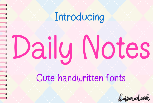 Daily Notes Script & Handwritten Font By Bassoonartwork